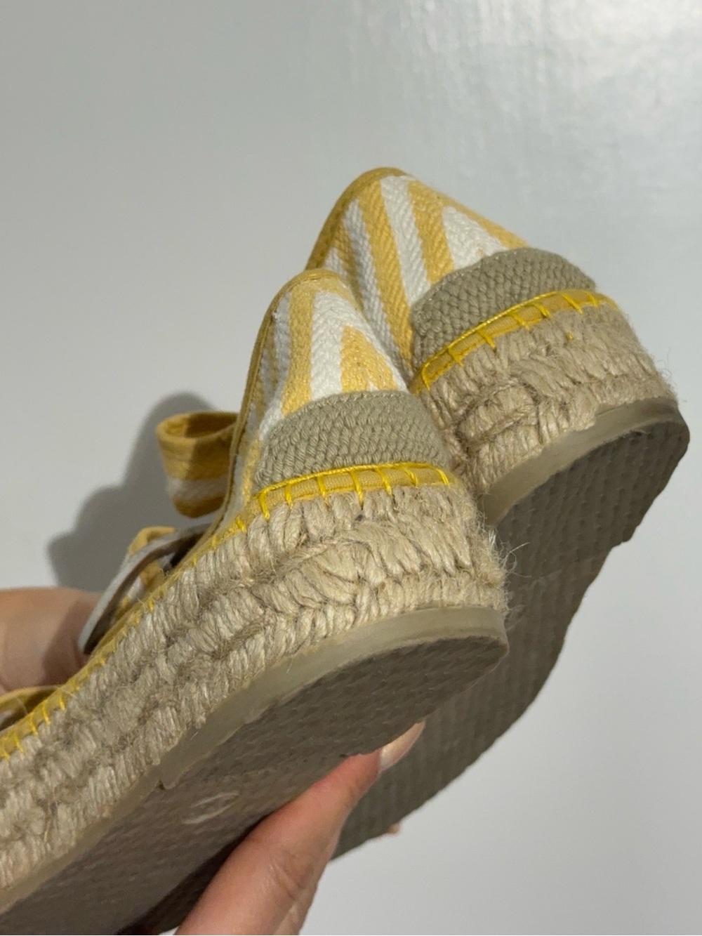 NWOT Free People Surfside 2.0 Espadrille Platform Mary Janes, Lemon Zest - Picture 7 of 15